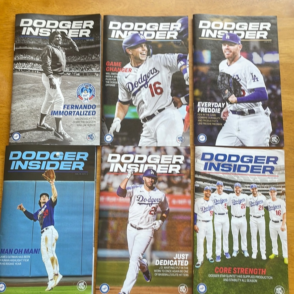 2023 Los Angeles Dodgers Programs - total of 6 programs